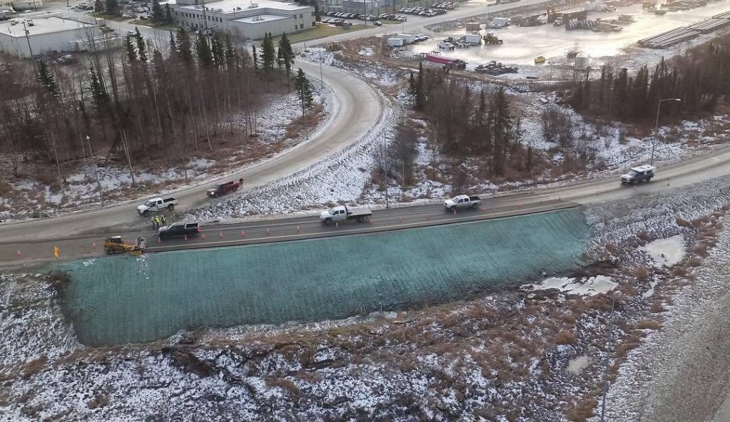 Alaska Highway repair by Alaska DOT&PF